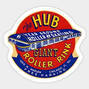Vintage Roller Skating Chicago Sticker